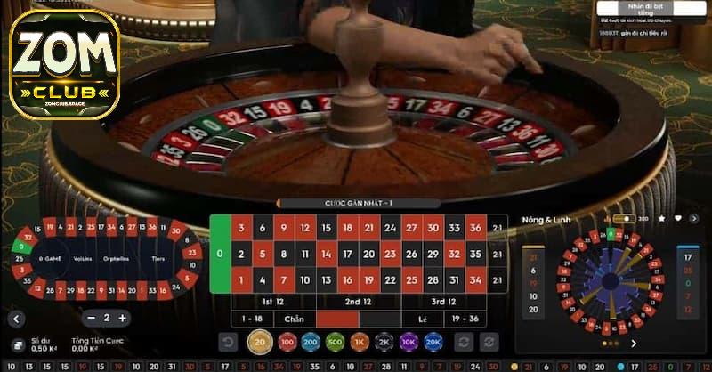 Chi tiết các loại cược trong Roulette Zomclub với tỷ lệ thưởng hấp dẫn