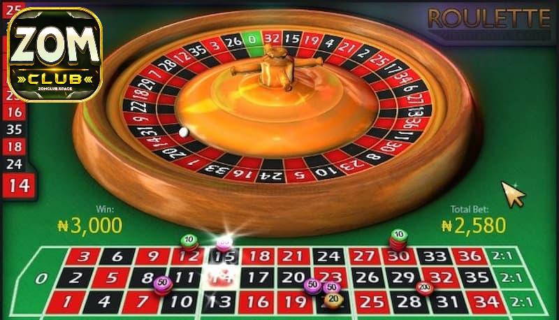 Cược và hệ thống trả thưởng Roulette ZomClub