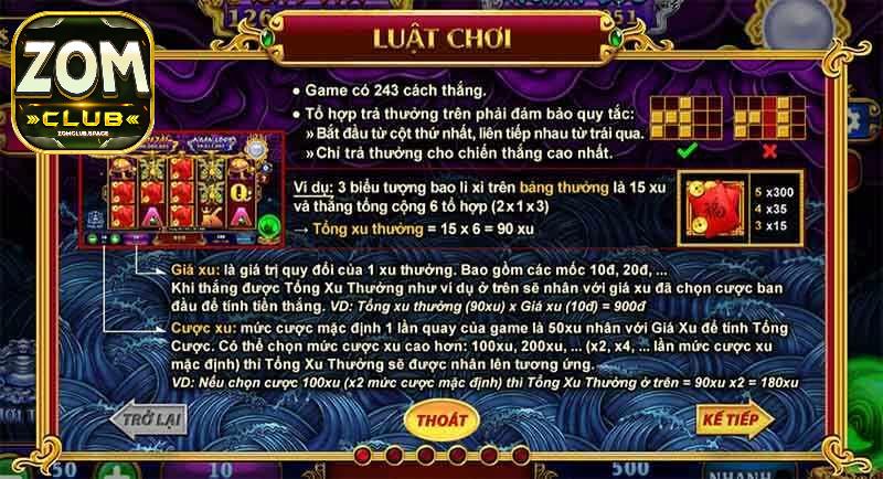 Luật chơi Kho Tàng Ngũ Long cần nắm được